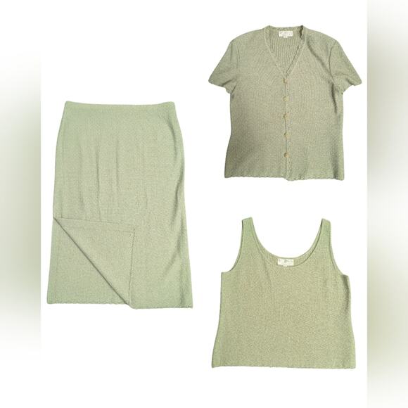 St. John 3 Piece Skirt suit Size 14 Large - Picture 1 of 6
